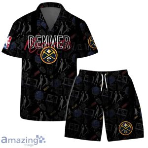 Denver Nuggets NBA Logo Basketball Street Style Design Hawaiian Shirt & Short Product Photo 1