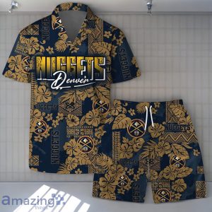Denver Nuggets Team Logo Pattern Retro Magic Hawaiian Shirt And Short Product Photo 1