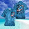 Detroit Lions American Flag Retro Printed Button Down Tropical Hawaiian Shirt