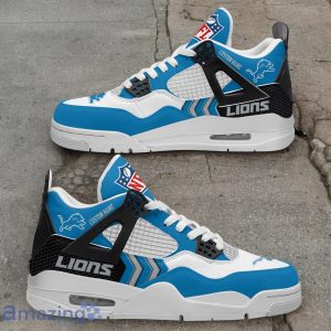 Detroit Lions NFL Air Jordan 4 Custom Name Sneaker For Fans Product Photo 3