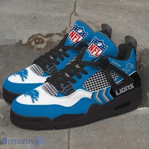 Detroit Lions NFL Air Jordan 4 Custom Name Sneaker For Fans Product Photo 4