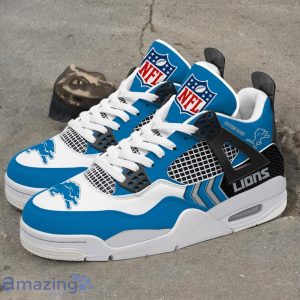 Detroit Lions NFL Air Jordan 4 Custom Name Sneaker For Fans Product Photo 1
