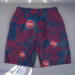 Detroit Pistons Team Logo Pattern Retro Magic Hawaiian Shirt And Short Product Photo 4