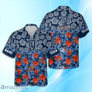 Detroit Tiger MLB Flower Hawaiian Shirt And Short Custom Name For Fans Product Photo 2