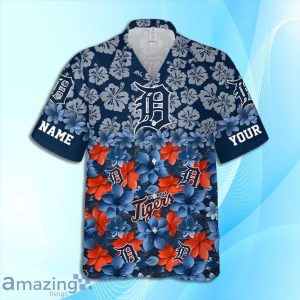Detroit Tiger MLB Flower Hawaiian Shirt And Short Custom Name For Fans Product Photo 3