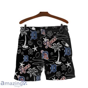 Detroit Tigers MLB Logo Tropical Design Hawaiian Shirt & Short image Detroit Tigers MLB Logo Tropical Design Hawaiian Shirt & Short Product Photo 4