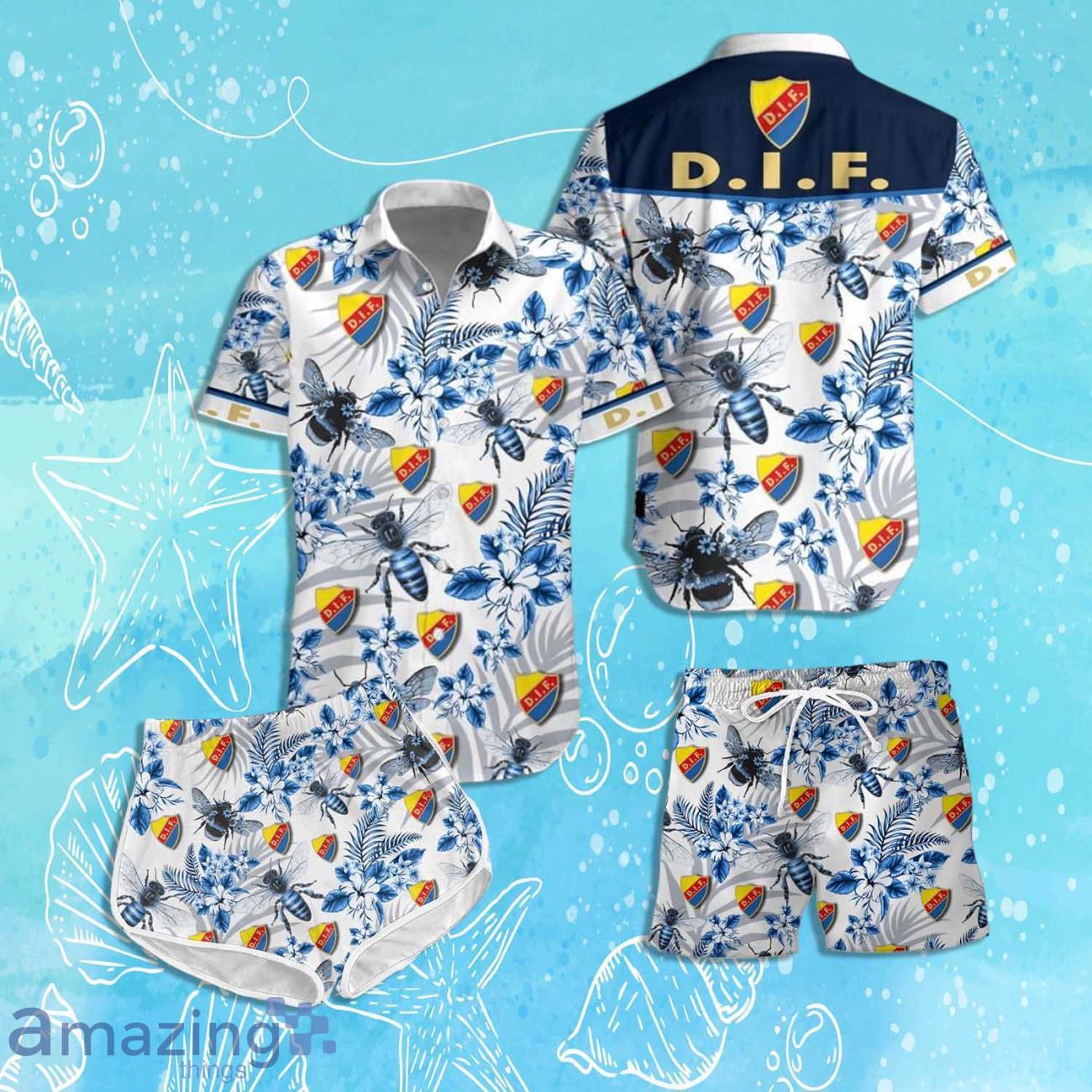 Djurgardens IF Fotboll Hawaiian Shirt & Short 2024 Summer Beach For Fans image Djurgardens IF Fotboll Hawaiian Shirt & Short 2024 Summer Beach For Fans Product Photo 1