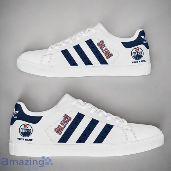 Edmonton Oilers NHL Custom Name New StanSmith Shoes Gifts For Fans Product Photo 1