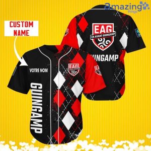 En Avant Guingamp Sports Logo Jersey Baseball Shirt Custom Name With Diamond Brush Pattern For Men And Women image En Avant Guingamp Sports Logo Jersey Baseball Shirt Custom Name With Diamond Brush Pattern For Men And Women Product Photo 3