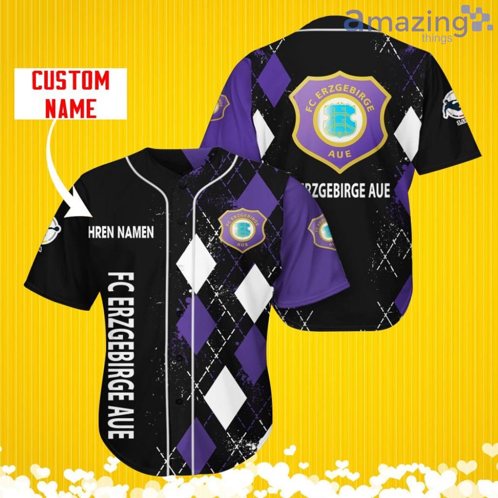 Erzgebirge Aue Sports Logo Jersey Baseball Shirt Custom Name With Diamond Brush Pattern For Men And Women image Erzgebirge Aue Sports Logo Jersey Baseball Shirt Custom Name With Diamond Brush Pattern For Men And Women Product Photo 1