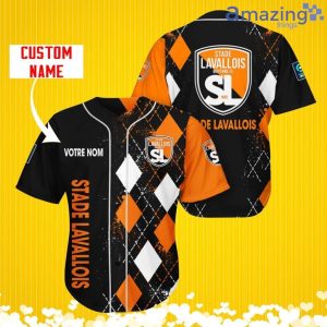 Stade Lavallois Sports Logo Jersey Baseball Shirt Custom Name With Diamond Brush Pattern For Men And Women Product Photo 1