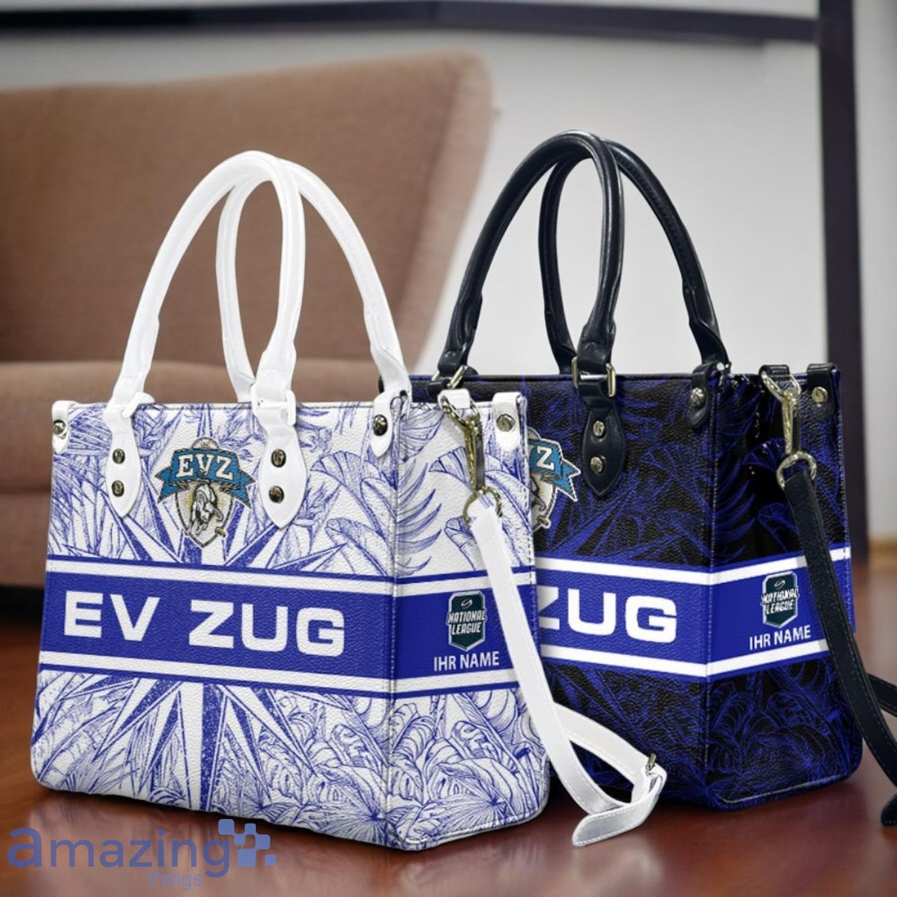 EV Zug Leather Handbag Custom Name Gift For Women image EV Zug Leather Handbag Custom Name Gift For Women Product Photo 1