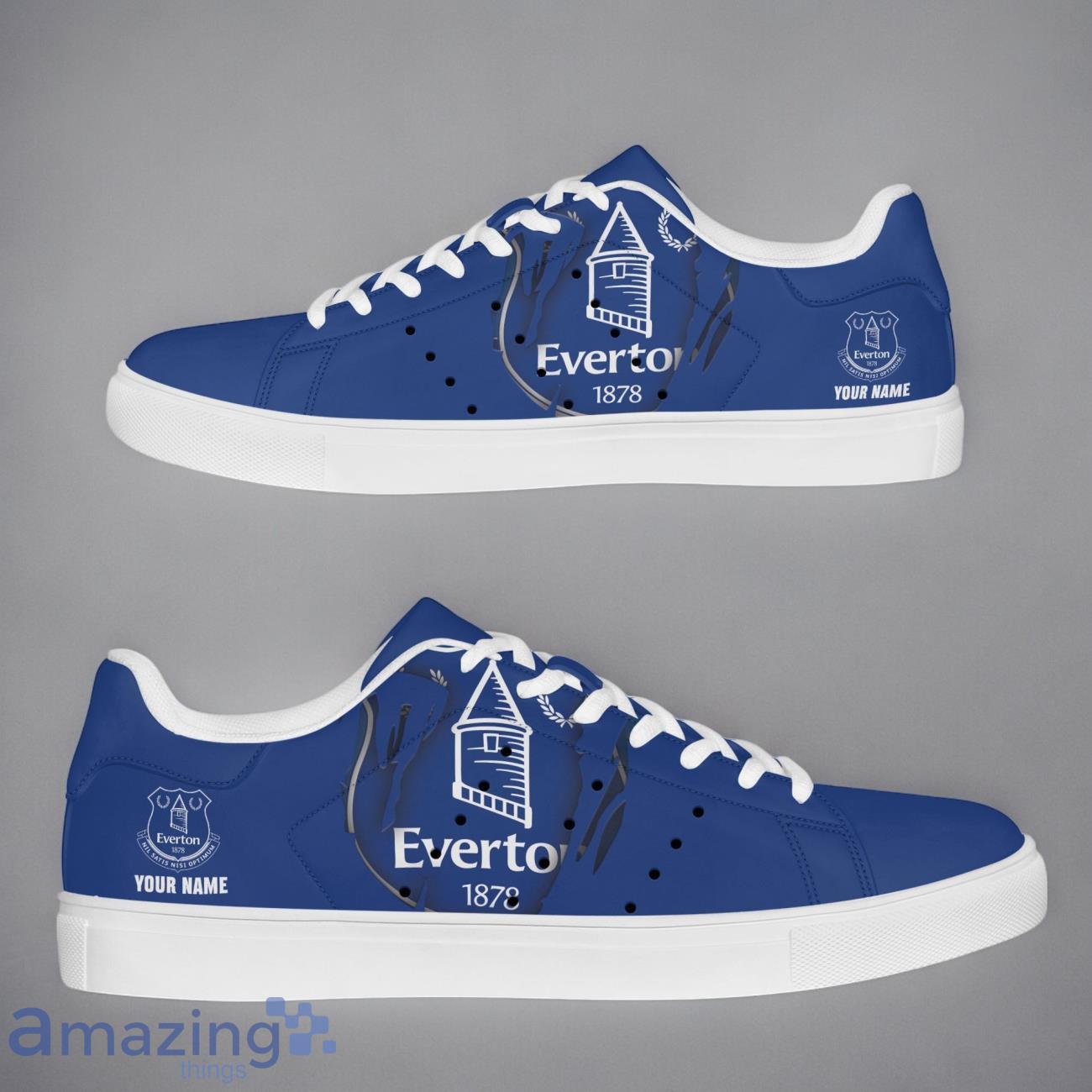 Everton EPL Custom Name New Stansmith Shoes Gifts For Fans image Everton EPL Custom Name New Stansmith Shoes Gifts For Fans Product Photo 1