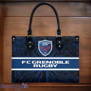 FC Grenoble Rugby Leather Handbag Custom Name Gift For Women Product Photo 2