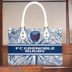 FC Grenoble Rugby Leather Handbag Custom Name Gift For Women Product Photo 3