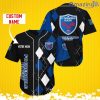 FC Grenoble Rugby Sports Logo Jersey Baseball Shirt Custom Name With Diamond Brush Pattern For Men And Women