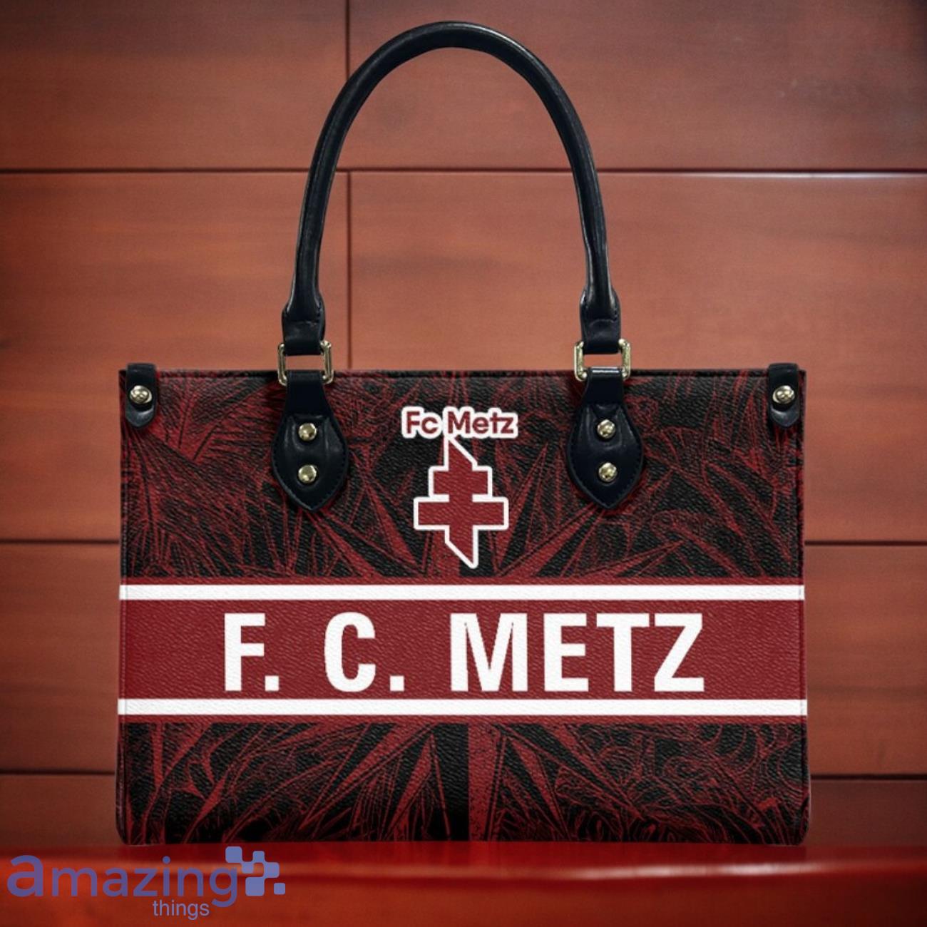FC Metz Leather Handbag Custom Name Gift For Women image FC Metz Leather Handbag Custom Name Gift For Women Product Photo 2