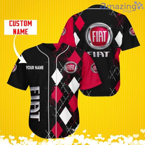 Fiat Sports Logo Jersey Baseball Shirt Custom Name With Diamond Brush Pattern For Men And Women Product Photo 1