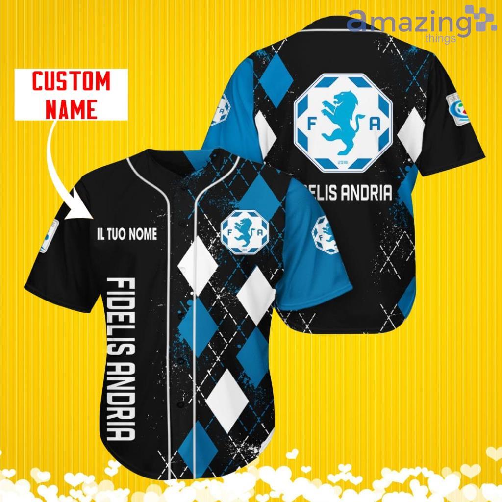 Fidelis Andria 2018 Sports Logo Jersey Baseball Shirt Custom Name With Diamond Brush Pattern For Men And Women image Fidelis Andria 2018 Sports Logo Jersey Baseball Shirt Custom Name With Diamond Brush Pattern For Men And Women Product Photo 1