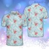 Flamingo Floral Summer Tropical Hawaiian Pattern Golf Polo Shirt