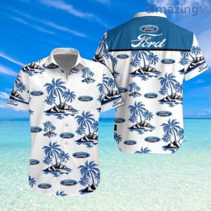 Ford Hawaiian Shirt And Shorts Trendy Beach Season For Men And Women Product Photo 1