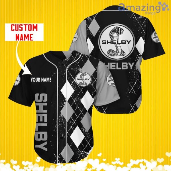 Ford Shelby Sports Logo Jersey Baseball Shirt Custom Name With Diamond Brush Pattern For Men And Women Product Photo 1