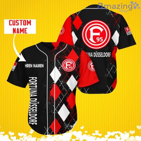 Fortuna Dusseldorf Sports Logo Jersey Baseball Shirt Custom Name With Diamond Brush Pattern For Men And Women Product Photo 1