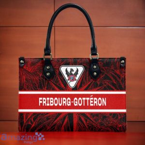 Fribourg Gotteron Leather Handbag Custom Name Gift For Women image Fribourg-Gotteron Leather Handbag Custom Name Gift For Women Product Photo 2