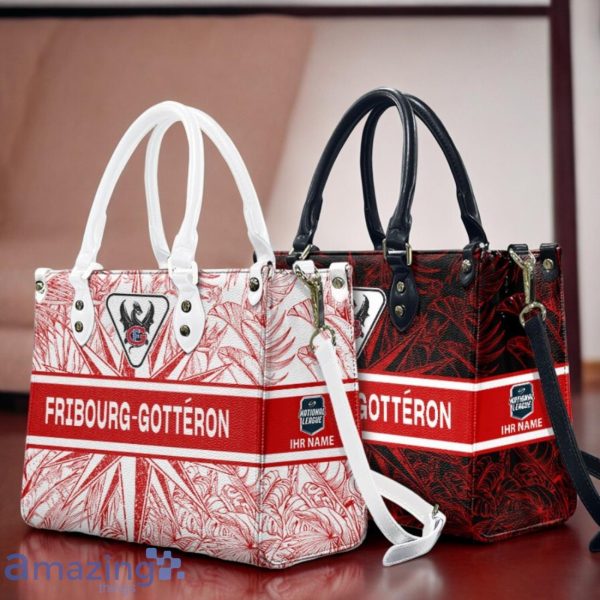 Fribourg-Gotteron Leather Handbag Custom Name Gift For Women Product Photo 1