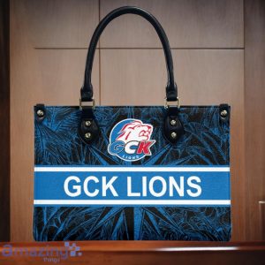 GCK Lions Leather Handbag Custom Name Gift For Women Product Photo 2