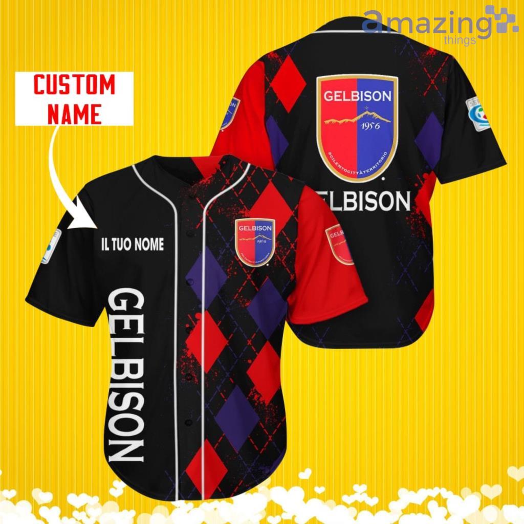 Gelbison Cilento Vallo della Lucania Sports Logo Jersey Baseball Shirt Custom Name With Diamond Brush Pattern For Men And Women image Gelbison Cilento Vallo della Lucania Sports Logo Jersey Baseball Shirt Custom Name With Diamond Brush Pattern For Men And Women Product Photo 1