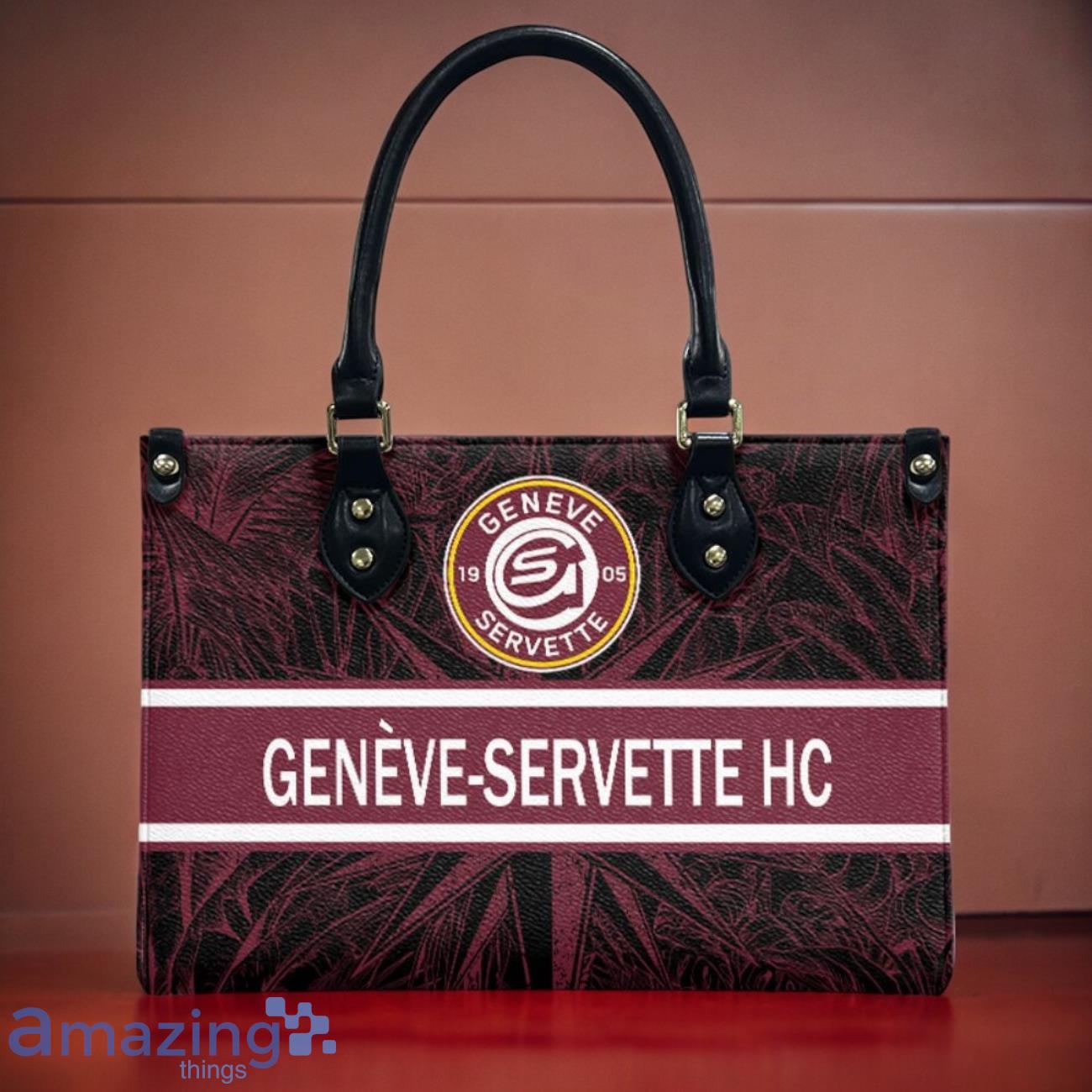 Geneve Servette HC Leather Handbag Custom Name Gift For Women image Geneve-Servette HC Leather Handbag Custom Name Gift For Women Product Photo 2