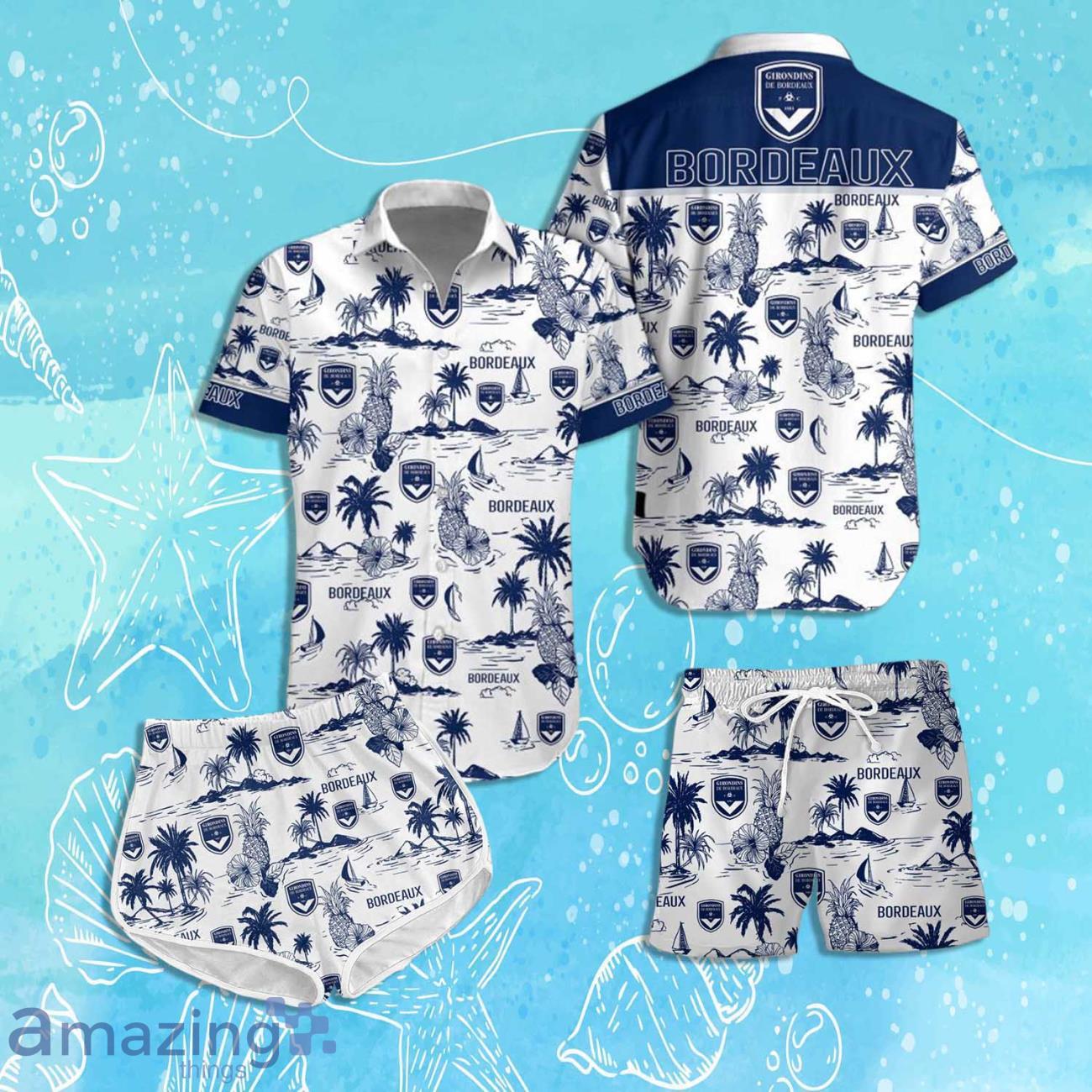 Girondins De Bordeaux Hawaiian Shirt & Short 2024 Summer Beach For Fans image Girondins De Bordeaux Hawaiian Shirt & Short 2024 Summer Beach For Fans Product Photo 1