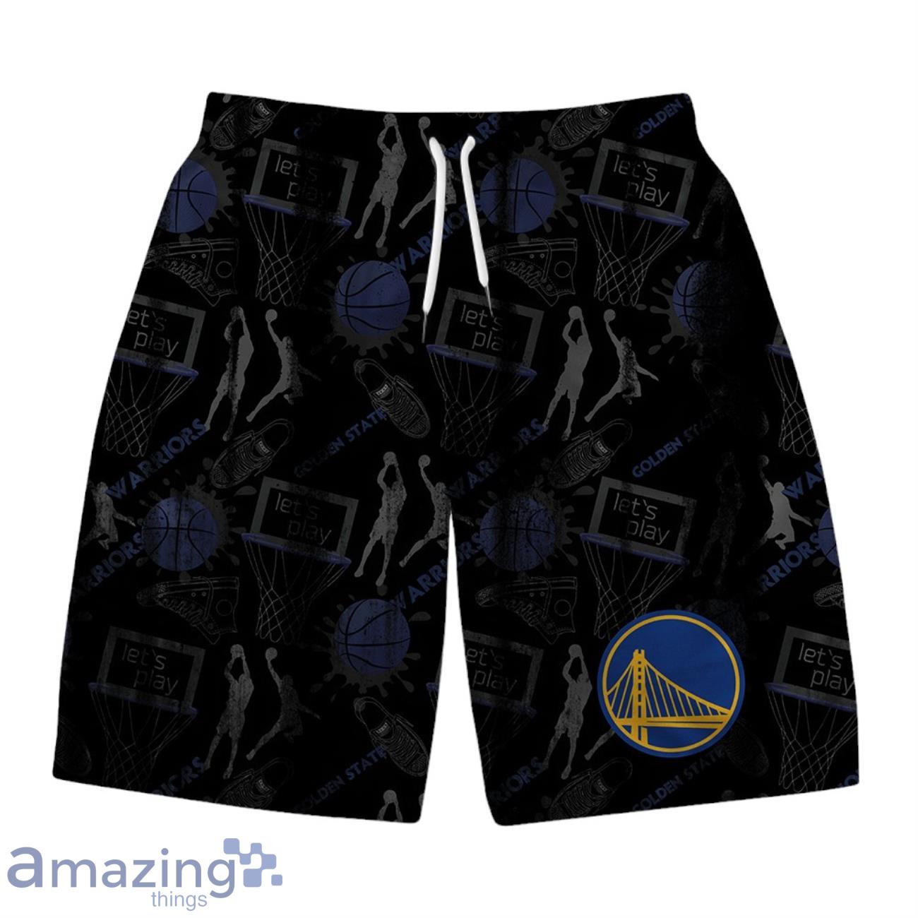 Golden State Warriors NBA Logo Basketball Street Style Design Hawaiian Shirt & Short image Golden State Warriors NBA Logo Basketball Street Style Design Hawaiian Shirt & Short Product Photo 3