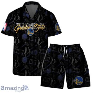 Golden State Warriors NBA Logo Basketball Street Style Design Hawaiian Shirt & Short Product Photo 1