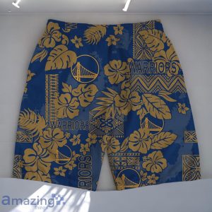 Golden State Warriors Team Logo Pattern Retro Magic Hawaiian Shirt And Short Product Photo 4