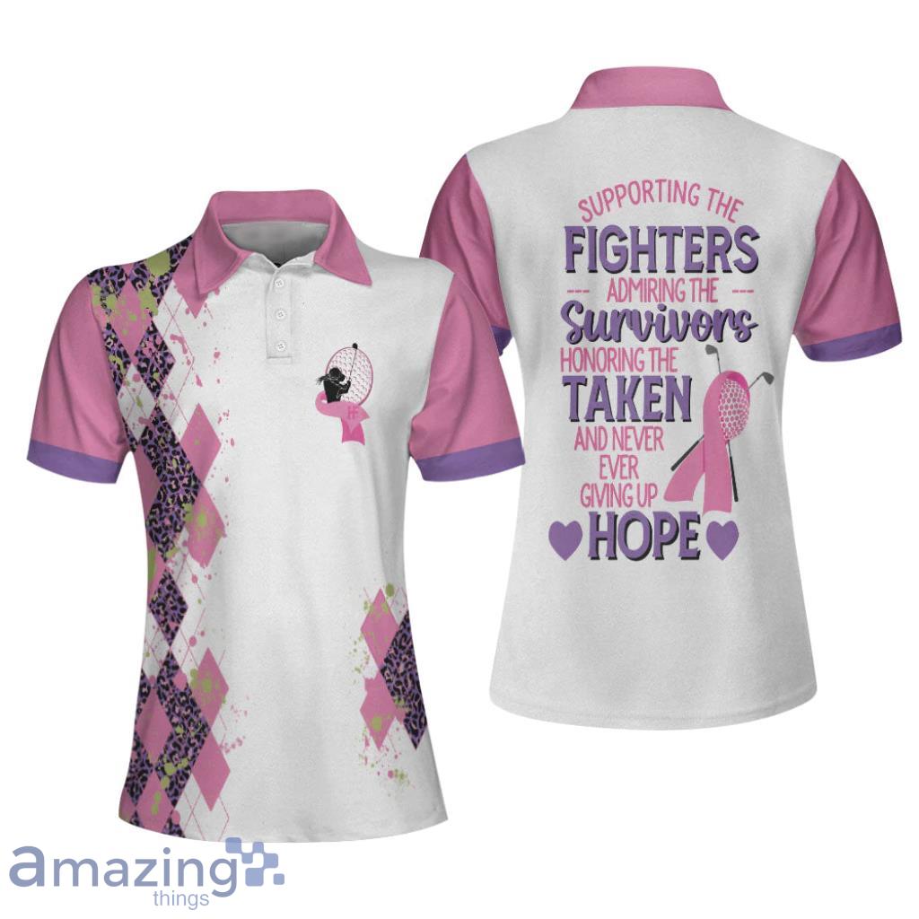 Golf Player Breast Cancer Awareness Short Sleeve Polo Shirt Product Photo 1