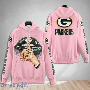 Green Bay Packers Custom Name Shut The F Up Pink 3D Hoodie Shirt Product Photo 1