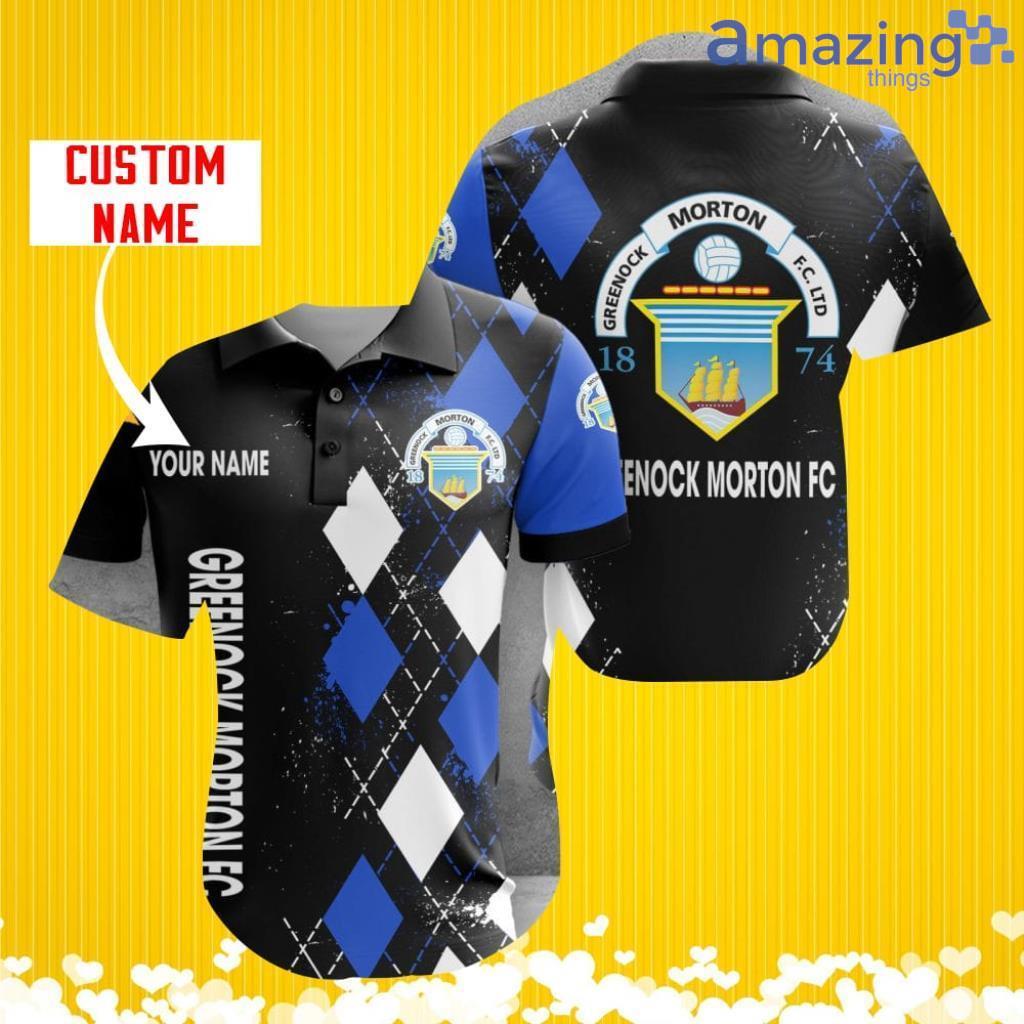 Greenock Morton F.C. Sports Logo Jersey Baseball Shirt Custom Name With Diamond Brush Pattern For Men And Women image Greenock Morton F.C. Sports Logo Jersey Baseball Shirt Custom Name With Diamond Brush Pattern For Men And Women Product Photo 1