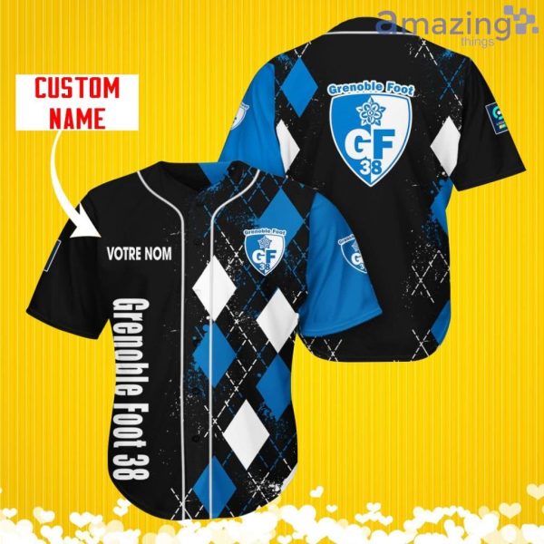 Grenoble Foot 38 Sports Logo Jersey Baseball Shirt Custom Name With Diamond Brush Pattern For Men And Women Product Photo 1