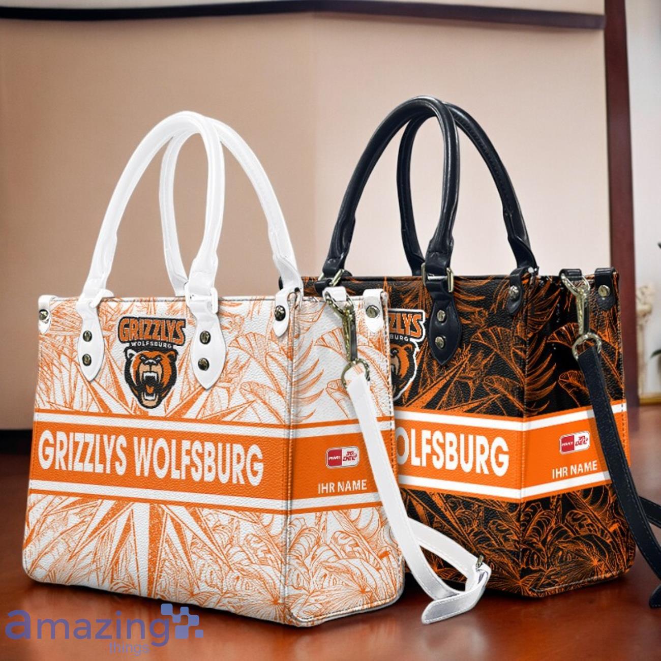 Grizzlys Wolfsburg Leather Handbag Custom Name Gift For Women image Grizzlys Wolfsburg Leather Handbag Custom Name Gift For Women Product Photo 1