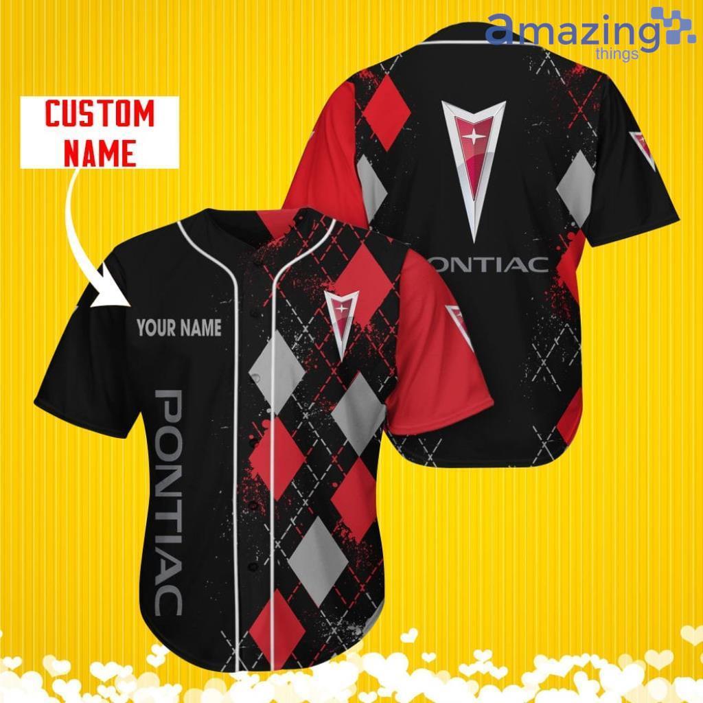 Pontiac Sports Logo Jersey Baseball Shirt Custom Name With Diamond Brush Pattern For Men And Women image Pontiac Sports Logo Jersey Baseball Shirt Custom Name With Diamond Brush Pattern For Men And Women Product Photo 1