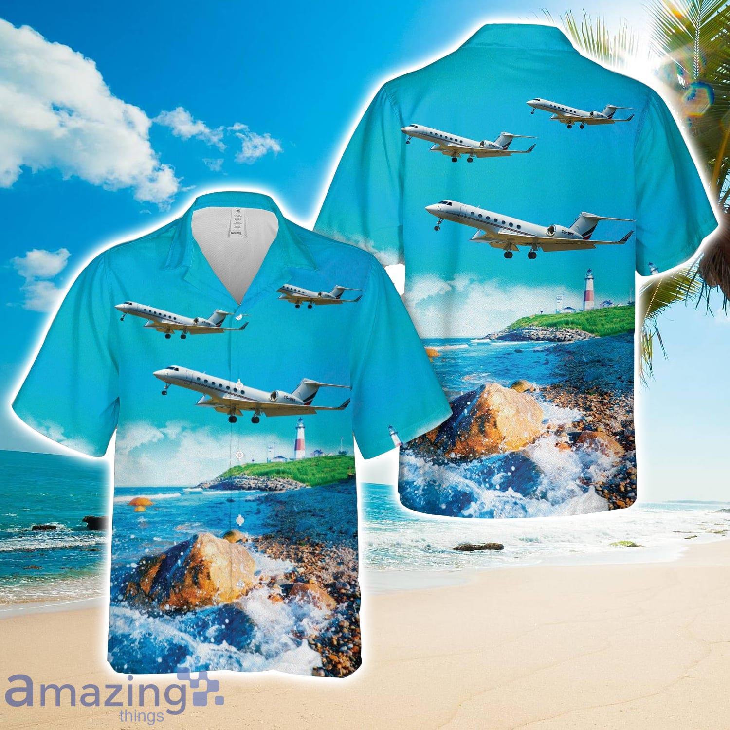 Gulfstream 5 G550 business jet Hawaiian Shirt Beach Holiday image Gulfstream 5 G550 business jet Hawaiian Shirt Beach Holiday Product Photo 1