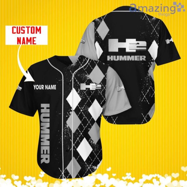 H2 Hummer Sports Logo Jersey Baseball Shirt Custom Name With Diamond Brush Pattern For Men And Women Product Photo 1