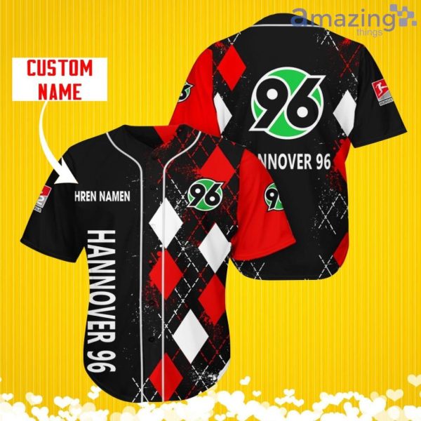 Hannover 96 Sports Logo Jersey Baseball Shirt Custom Name With Diamond Brush Pattern For Men And Women Product Photo 1
