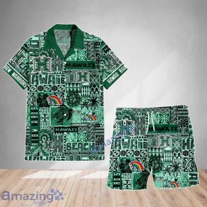 Hawaii Rainbow Warriors Logo Team Hawaiian Shirt & Short New Design Summer Gift For Fans image Hawaii Rainbow Warriors Logo Team Hawaiian Shirt & Short New Design Summer Gift For Fans Product Photo 2