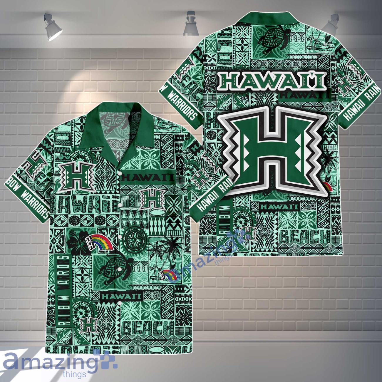 Hawaii Rainbow Warriors Logo Team Hawaiian Shirt & Short New Design Summer Gift For Fans image Hawaii Rainbow Warriors Logo Team Hawaiian Shirt & Short New Design Summer Gift For Fans Product Photo 1