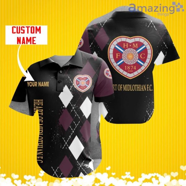 Heart of Midlothian F.C. Sports Logo Jersey Baseball Shirt Custom Name With Diamond Brush Pattern For Men And Women Product Photo 1