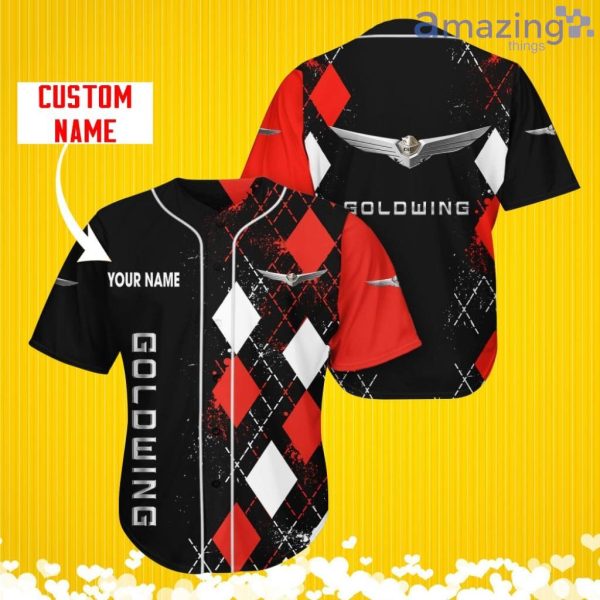 Honda Gold Wing Sports Logo Jersey Baseball Shirt Custom Name With Diamond Brush Pattern For Men And Women Product Photo 1