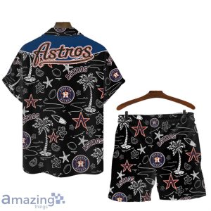 Houston Astros MLB Logo Tropical Design Hawaiian Shirt & Short Product Photo 2